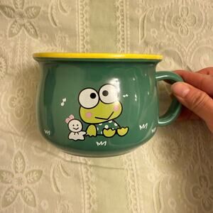 VTG 90s Sanrio Keroppi Ceramic Cereal Mug Japanese Hello Kitty Cartoon Character